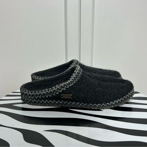 Haflinger Alaska men’s dark grey Wool Slip-On Clogs